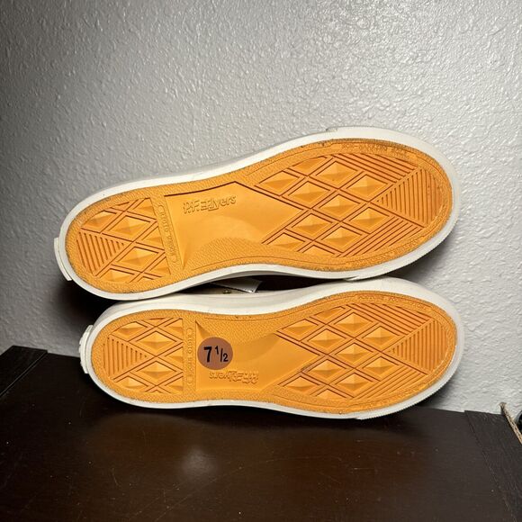 PF Flyers Shoes Men 7.5 Women 9 Beige Suede Leather Hightop Sneakers Hi Tan Lace - Picture 5 of 6